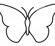 Coloriage et dessins gratuit Papillon facile à imprimer