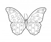 Coloriage et dessins gratuit Papillon Maternelle à compléter à imprimer