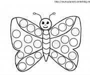 Coloriage et dessins gratuit Papillon Maternelle en couleur à imprimer