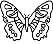 Coloriage et dessins gratuit Papillon Maternelle vecteur à imprimer