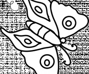 Coloriage Papillon Maternelle vectoriel