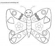 Coloriage et dessins gratuit Papillon mignonne à imprimer