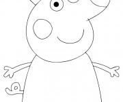 Coloriage Personnage Peppa Cochon simple