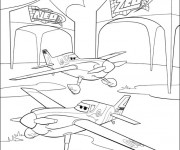 Coloriage et dessins gratuit Les jumeaux Planes à imprimer