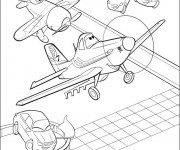 Coloriage et dessins gratuit Planes Dusty à découper à imprimer