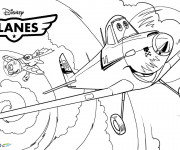 Coloriage et dessins gratuit Planes Dusty prend son envol à imprimer