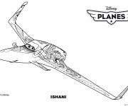 Coloriage Planes Ishani Pixar