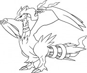 Coloriage Pokémon Dragon Reshiram dessin