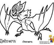 Coloriage et dessins gratuit Pokémon Noivern à imprimer