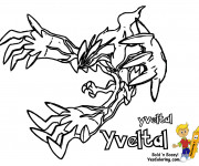 Coloriage et dessins gratuit Pokémon Yveltal à imprimer