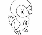 Coloriage et dessins gratuit Tiplouf le Pokémon Pingouin à imprimer