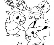 Coloriage Pikachu et Les Pokémons