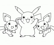 Coloriage Pikachu stylisé