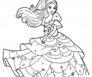 Coloriage Princesse Barbie à colorier
