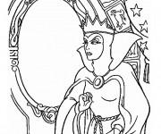 Coloriage et dessins gratuit La reine méchante Blanche neige à imprimer