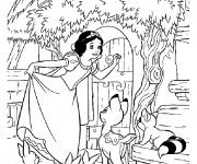 Coloriage et dessins gratuit Princesse Blanche Neige en ligne à imprimer