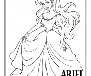 Coloriage Princesse Ariel pour Fille