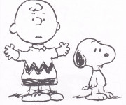 Coloriage Snoopy et Charlie Brown