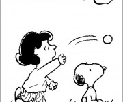 Coloriage Snoopy et Lucy