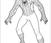 Coloriage Portrait Spiderman Facile