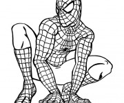 Coloriage Spiderman Facile pour enfant