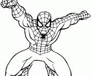 Coloriage et dessins gratuit Spiderman homecoming en action à imprimer