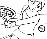 Coloriage et dessins gratuit Sport de Tennis à imprimer