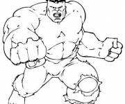 Coloriage Avengers le puissant Hulk