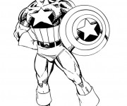 Coloriage et dessins gratuit Héro Captain America à imprimer