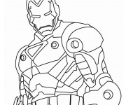 Coloriage Iron Man métalique