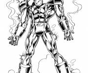 Coloriage et dessins gratuit Iron Man puissant à télécharger à imprimer