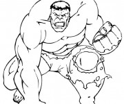 Coloriage Super Héros Hulk Géant