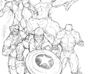 Coloriage Super Héros Marvel The Avengers