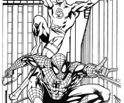 Coloriage Super Héros Spiderman dessin animé
