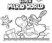 Coloriage et dessins gratuit Le Monde de Super Mario à imprimer