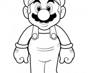 Coloriage et dessins gratuit Portrait de Super Mario à imprimer