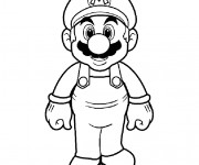 Coloriage et dessins gratuit Super Mario à découper à imprimer
