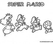 Coloriage Super Mario en courant facile