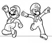 Coloriage Super Mario  facile