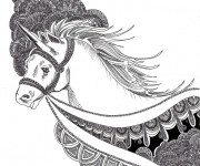 Coloriage Zen Unicorne à colorier