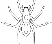 Coloriage Araignée avec les yeux en noir