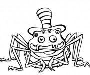 Coloriage Araignée comique dessin animé