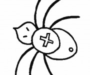 Coloriage Araignée en croix