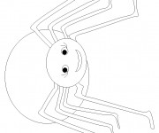 Coloriage Araignée souriante à télécharger