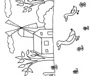 Coloriage Campagne maternelle
