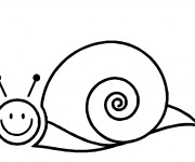 Coloriage Escargot simple stylisé