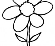 Coloriage Fleur à six pétales