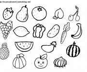 Coloriage et dessins gratuit Fruits à décorer à imprimer