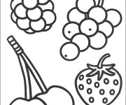 Coloriage et dessins gratuit Fruits en noir et blanc à imprimer