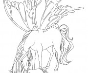 Coloriage et dessins gratuit Cheval Papillon à imprimer